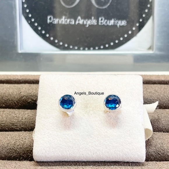 New Pandora September Birthstone Droplets Earrings - Picture 6 of 9